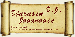 Đurašin Jovanović vizit kartica